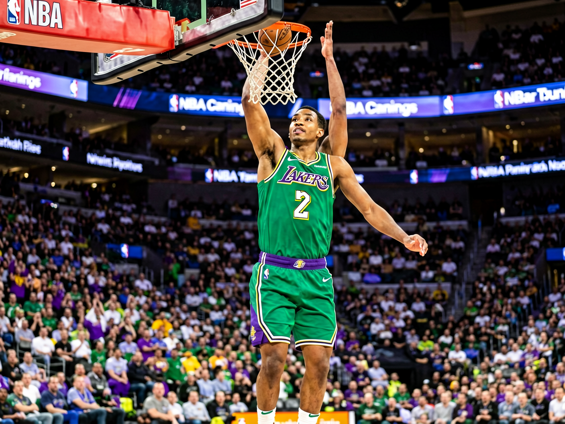 NBA比赛中球员扣篮精彩瞬间